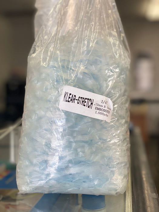 1/4" Clear Elastin, 1,000 Yds. Per Bag