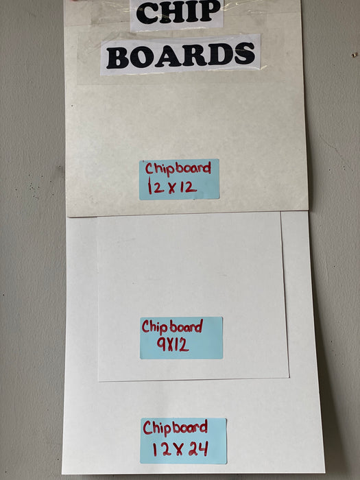 12 x 12" Chipboard Pads, Bundle of 400