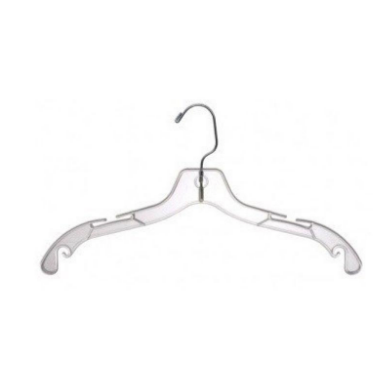Mainetti 5400, 17 Black Plastic, Shirt Top Dress Hangers, with