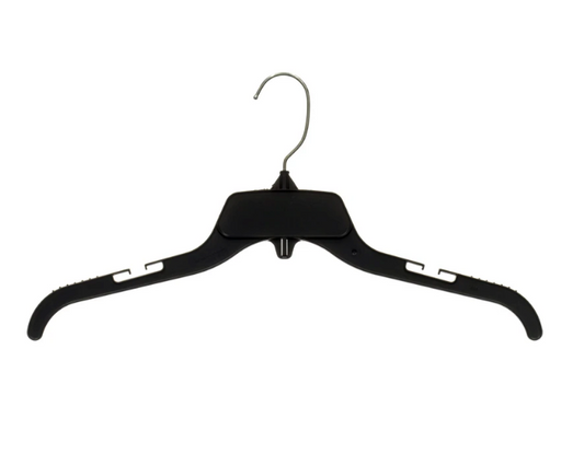 Junior Top Hangers, 14 Black case of 100